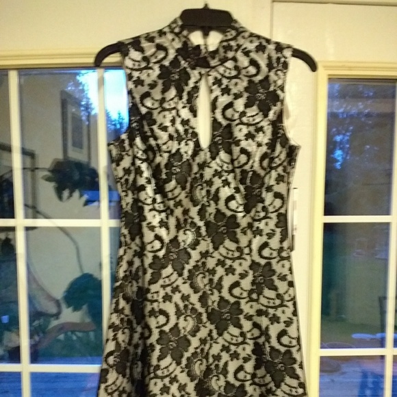 Jax Dress, Silver with Black Lace Underlay, - Picture 6 of 7